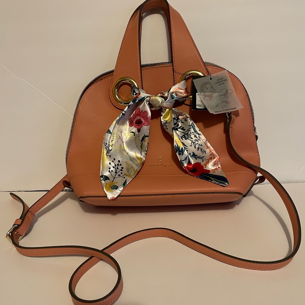 Nanette Lenore Vegan Leather Peach Purse New - Picture 4 of 8
